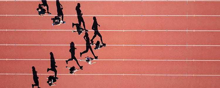 Image of racers running in track